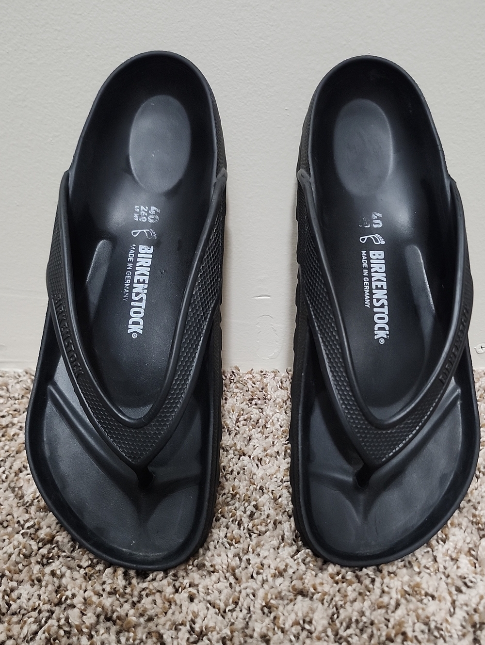 Birkenstock Honolulu EVA Waterproof Flip Flop Sandals Black Size 40